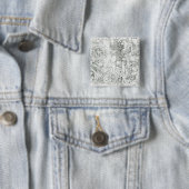 Olifanten in oorlog vierkante button 5,1 cm (In situ)