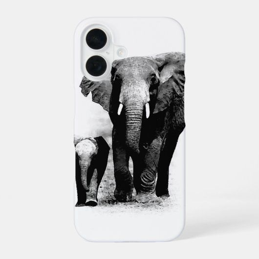 Olifanten iPhone 16 Hoesje (Achterkant)
