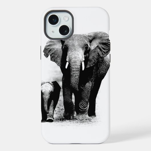 Olifanten iPhone Hoesje (Achterkant)