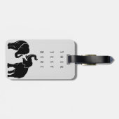 Olifanten - Jouw tekst toevoegen / Naam - Bagagelabel (Achterkant horizontaal)