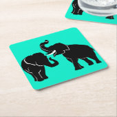 Olifanten Kartonnen Onderzetters (Schuin)