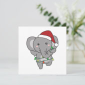 Olifanten Kerst Winter Dieren Olifanten Kaart (Staand voorkant)