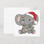 Olifanten Kerst Winter Dieren Olifanten Uitnodigin Kaart (Voorkant / Achterkant)