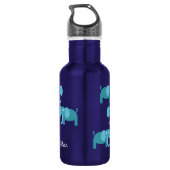 Olifanten Kinder waterfles met naam Waterfles (Achterkant)