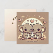 Olifanten Liefdeskaart Feestdagenkaart (Voorkant / Achterkant)