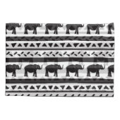Olifanten, lijnen, driehoeken, decoratief naadloos kussensloop (Achterkant)