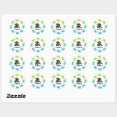 Olifanten lopen in cirkel ronde sticker (Vel)