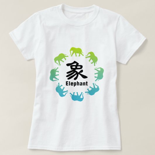 Olifanten lopen in cirkel t-shirt (Design voorkant)