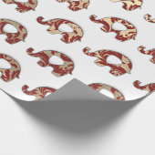 Olifanten Lux Oriental Burgund Champaigne Gold VIP Cadeaupapier (Hoek)