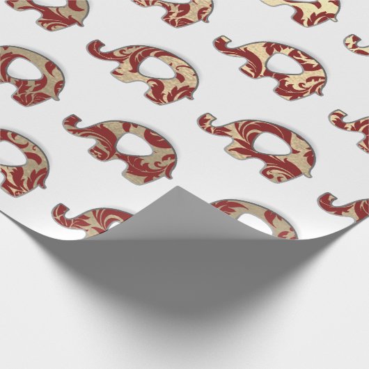 Olifanten Lux Oriental Burgund Champaigne Gold VIP Cadeaupapier (Hoek)