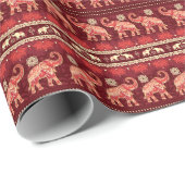 Olifanten maart: speels naadloos patroon. cadeaupapier (Rol Hoek)