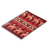 Olifanten maart: speels naadloos patroon. notitieboek (Linkerzijde)