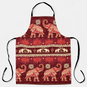 Olifanten maart: speels naadloos patroon. schort