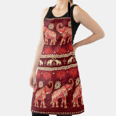 Olifanten maart: speels naadloos patroon. schort (Insitu)