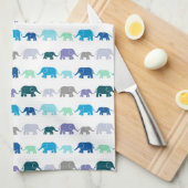 olifanten marcheren theedoek (Quarter Fold)