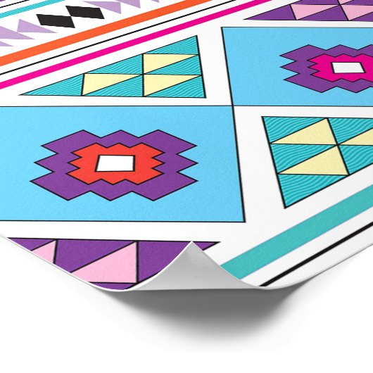 Olifanten met Aztec Pattern Beauful Poster (Hoek)