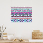 Olifanten met Aztec Pattern Beauful Poster (Keuken)