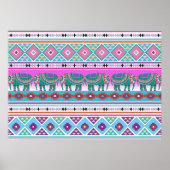 Olifanten met Aztec Pattern Beauful Poster (Voorkant)