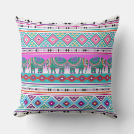 Olifanten met Aztec Pattern Kussen