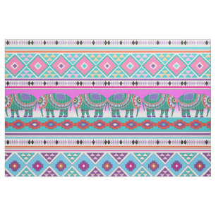 Olifanten met Aztec Pattern Stof