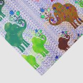 Olifanten met bloemen Bouquets Tissuepapier (Detail)