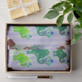 Olifanten met bloemen Bouquets Tissuepapier (Geschenk)