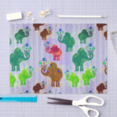 Olifanten met bloemen Bouquets Tissuepapier (Craft)