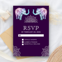 Olifanten met Henna-Tatoeage Indiase Trouw RSVP