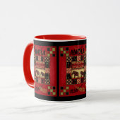 Olifanten met Indiase etnische patchwork  Mok (Voorkant links)