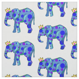 Olifanten met pooldots en een Fancy kroonstructuur Stof