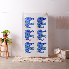 Olifanten met pooldots en een Fancy kroonstructuur Stof