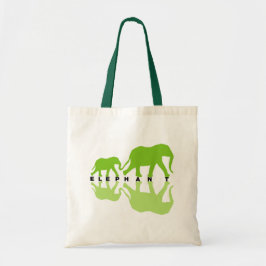 Olifanten met reflectie tote bag