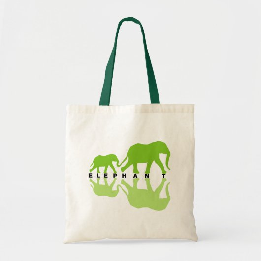 Olifanten met reflectie tote bag (Voorkant)