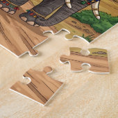 Olifanten met ruiters legpuzzel (Zijkant)