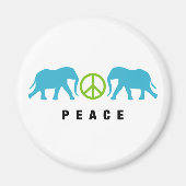 Olifanten met vrede magneet (Voorkant)