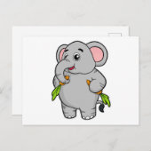 Olifanten met wortelen briefkaart (Voorkant / Achterkant)