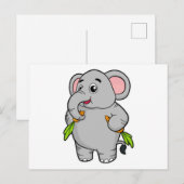 Olifanten met Wortels Briefkaart (Voorkant / Achterkant)