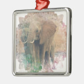 Olifanten Metalen Ornament (Links)