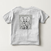 Olifanten moeder en baby Design T-Shir Kinder Shirts (Achterkant)