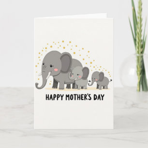 Olifanten Moeders Dag Familiekaart Kaart