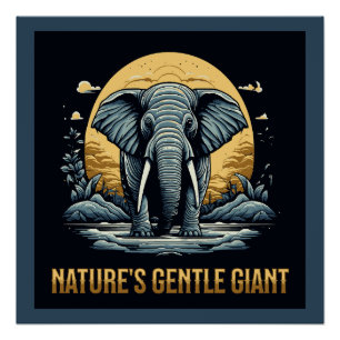 Olifanten Natuurlijke Zachte Reus Perfect Poster