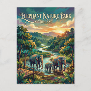 Olifanten Natuurpark Thailand Briefkaart