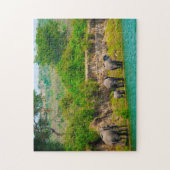 Olifanten Oeganda. Legpuzzel (Verticaal)