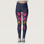 Olifanten op Blauw Leggings (Voorkant)