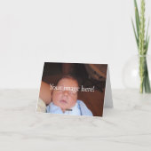 Olifanten op Boeken Baby Bedankt Opmerking met fot Notitiekaartje (Achterkant)