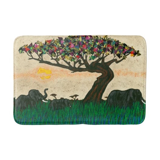 Olifanten op de Planes van Afrika Badmat (Voorkant)