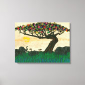 Olifanten op de Planes van Afrika Canvas Afdruk (Voorkant)