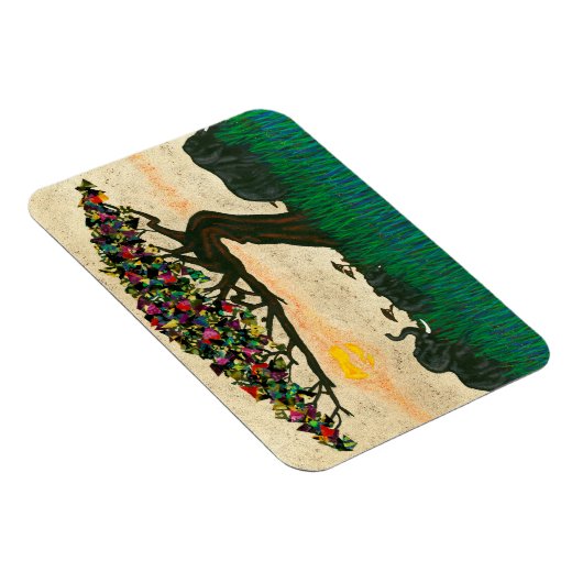 Olifanten op de Planes van Afrika Magneet (Rechterzijde)