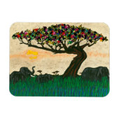 Olifanten op de Planes van Afrika Magneet (Horizontaal)