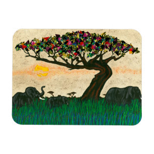 Olifanten op de Planes van Afrika Magneet